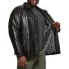 image:imageDockers Mens James Faux Leather Jacket Regular Big amp Tall SizesBlack W Chest Zip
