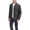 image:imageDockers Mens James Faux Leather Jacket Regular Big amp Tall SizesBlack W Chest Zip