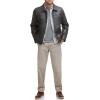 image:imageDockers Mens James Faux Leather Jacket Regular Big amp Tall SizesGrey W Chest Zip