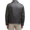 image:imageDockers Mens James Faux Leather Jacket Regular Big amp Tall SizesGrey W Chest Zip
