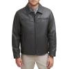 image:imageDockers Mens James Faux Leather Jacket Regular Big amp Tall SizesGrey W Chest Zip