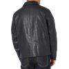 image:imageDockers Mens James Faux Leather Jacket Regular Big amp Tall SizesNavy W Chest Zip
