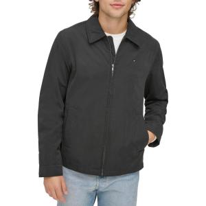 image:imageTommy Hilfiger Mens Lightweight Zipup Microtwill Golf Jacket Standard and Big amp Tall SizesBlack Filled