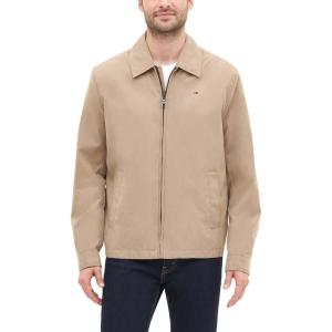 image:imageTommy Hilfiger Mens Lightweight Zipup Microtwill Golf Jacket Standard and Big amp Tall SizesKhaki Filled
