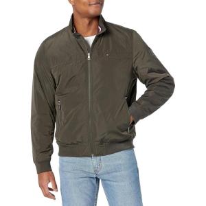 image:imageTommy Hilfiger Mens Performance Faux Memory Bomber JacketArmy Green Filled