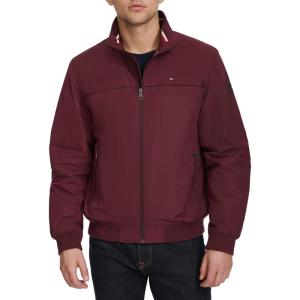 image:imageTommy Hilfiger Mens Performance Faux Memory Bomber JacketWine Filled