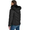 image:imageWomens Short Puffer Jacket With Removable Faux Fur Trimmed HoodBlack Multi
