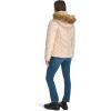 image:imageWomens Short Puffer Jacket With Removable Faux Fur Trimmed HoodChino