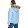image:imageWomens Short Puffer Jacket With Removable Faux Fur Trimmed HoodEndless Sky Multi