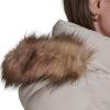 image:imageWomens Short Puffer Jacket With Removable Faux Fur Trimmed HoodWhite Sand