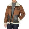 image:imageMens Tommy Hilfiger Mens Faux Shearling Aviator JacketBrown