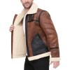 image:imageMens Tommy Hilfiger Mens Faux Shearling Aviator JacketBrown