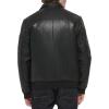image:imageTommy Hilfiger Adaptive Mens Tommy Hilfiger Mens Smooth Lamb Touch Faux Leather Unfilled BomberBlack Laydown Collar