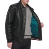 image:imageTommy Hilfiger Adaptive Mens Tommy Hilfiger Mens Smooth Lamb Touch Faux Leather Unfilled BomberBlack Laydown Collar
