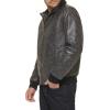 image:imageTommy Hilfiger Adaptive Mens Tommy Hilfiger Mens Smooth Lamb Touch Faux Leather Unfilled BomberBlack Sherpa Collar