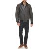 image:imageTommy Hilfiger Adaptive Mens Tommy Hilfiger Mens Smooth Lamb Touch Faux Leather Unfilled BomberBlack Sherpa Collar