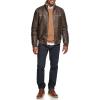 image:imageTommy Hilfiger Adaptive Mens Tommy Hilfiger Mens Smooth Lamb Touch Faux Leather Unfilled BomberBrown Sherpa Collar