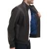 image:imageTommy Hilfiger Adaptive Mens Tommy Hilfiger Mens Smooth Lamb Touch Faux Leather Unfilled BomberDark Brown