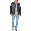 image:imageTommy Hilfiger Adaptive Mens Tommy Hilfiger Mens Smooth Lamb Touch Faux Leather Unfilled BomberNavy Laydown Collar