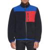 image:imageTommy Hilfiger Mens Contrast Sherpa Stand Collar JacketNavy