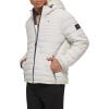 image:imageTommy Hilfiger Mens Stretch Poly Hooded Packable Jacket With Sherpa LiningIce