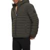 image:imageTommy Hilfiger Mens Stretch Poly Hooded Packable Jacket With Sherpa LiningOlive