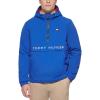 image:imageTommy Hilfiger Adaptive Mens Performance Fleece Lined Hooded Popover JacketRoyal Blue