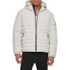 image:imageTommy Hilfiger Mens Stretch Poly Hooded Packable Jacket With Sherpa LiningIce