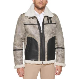 image:imageMens Tommy Hilfiger Mens Faux Shearling Aviator JacketGrey