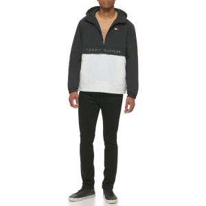 image:imageTommy Hilfiger Adaptive Mens Performance Fleece Lined Hooded Popover JacketBlack