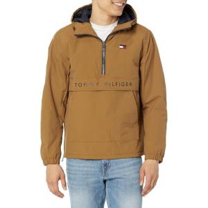 image:imageTommy Hilfiger Adaptive Mens Performance Fleece Lined Hooded Popover JacketBrown