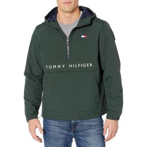 image:imageTommy Hilfiger Adaptive Mens Performance Fleece Lined Hooded Popover JacketGreen