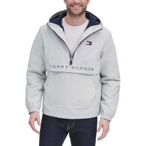 image:imageTommy Hilfiger Adaptive Mens Performance Fleece Lined Hooded Popover JacketNew Ice