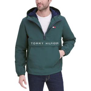 image:imageTommy Hilfiger Adaptive Mens Performance Fleece Lined Hooded Popover JacketOlive