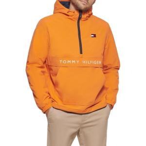 image:imageTommy Hilfiger Adaptive Mens Performance Fleece Lined Hooded Popover JacketOrange
