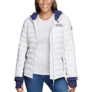 image:imageTommy Hilfiger Womens Zipup Packable JacketBright WhiteNavy