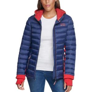 image:imageTommy Hilfiger Womens Zipup Packable JacketNavyCrimson
