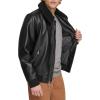 image:imageLevis Mens Faux Leather Aviator Bomber Jacket With Sherpa CollarBlack
