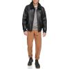 image:imageLevis Mens Faux Leather Aviator Bomber Jacket With Sherpa CollarBlack