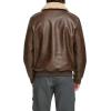 image:imageLevis Mens Faux Leather Aviator Bomber Jacket With Sherpa CollarBrown