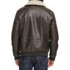 image:imageLevis Mens Faux Leather Aviator Bomber Jacket With Sherpa CollarDark Brown