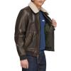 image:imageLevis Mens Faux Leather Aviator Bomber Jacket With Sherpa CollarDark Brown