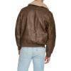 image:imageLevis Mens Faux Leather Aviator Bomber Jacket With Sherpa CollarLight Brown