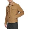 image:imageLevis Mens Faux Leather Classic Trucker JacketTan Faux Suede