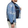 image:imageLevis Mens Levis Mens Diamond Quilted Bomber JacketLight Blue Print