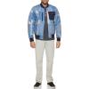 image:imageLevis Mens Levis Mens Diamond Quilted Bomber JacketLight Blue Print