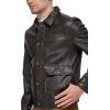 image:imageLevis Mens Lightweight Trucker Shirt JacketDark Brown Faux Leather