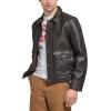 image:imageLevis Mens Lightweight Trucker Shirt JacketDark Brown Faux Leather