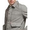 image:imageLevis Mens Lightweight Trucker Shirt JacketLight Grey Faux Nubuck