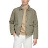 image:imageLevis Mens Lightweight Trucker Shirt JacketLight Olive Cotton Canvas